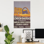 London Baghdad simplon orient express Poster (Thuiskantoor)