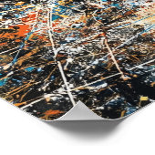 London Big Ben Abstracte Drip Schilderij Poster (Hoek)