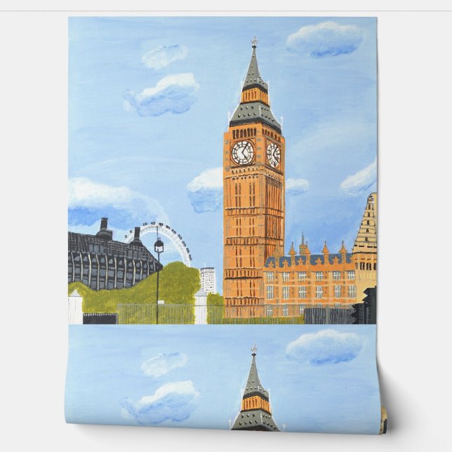 London Big Ben achtergronden Behang (Afrollen)