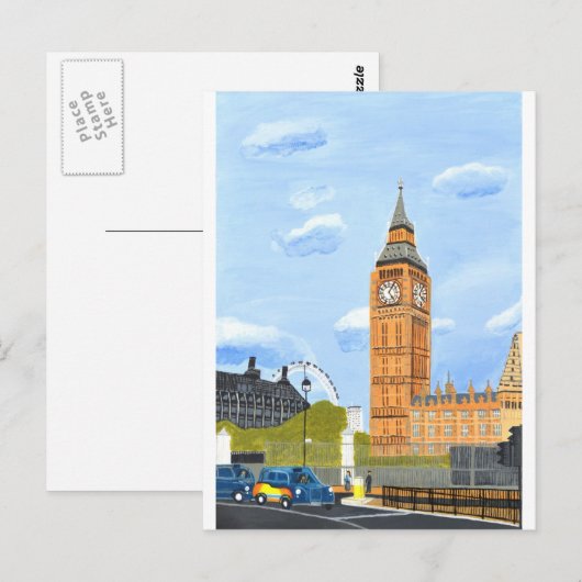 London Big Ben Briefkaart (Voorkant / Achterkant)