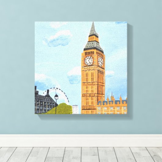 London Big Ben Canvas Print (Insitu (Houten vloer))