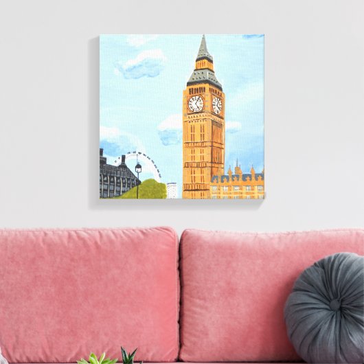 London Big Ben Canvas Print (Insitu (Woonkamer))