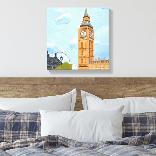 London Big Ben Canvas Print (Insitu (Slaapkamer))
