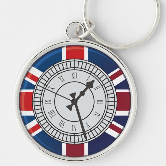 London Big Ben Clock Face Sleutelhanger (Voorkant)