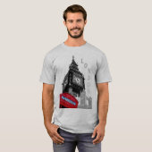 London Big Ben Clock Tower Modern Pop Art Elegant T-shirt (Voorkant volledig)