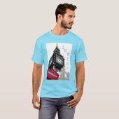 London Big Ben Clock Tower Red T-shirt (Voorkant volledig)