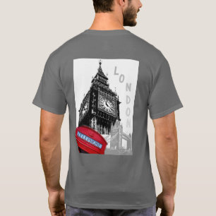 London Big Ben Clock Tower Red T-shirt