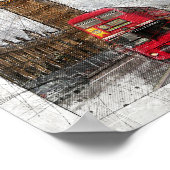 London big ben en red bus poster (Hoek)