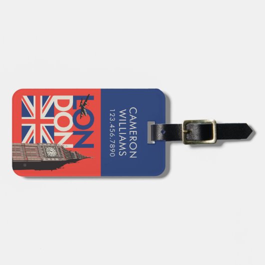 London Big Ben | Engeland Bagagelabel (Voorkant horizontaal)