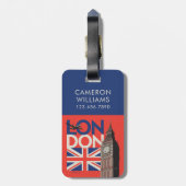 London Big Ben | Engeland Bagagelabel (Achterkant verticaal)
