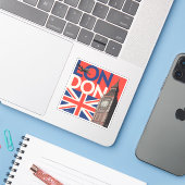 London Big Ben | Engeland Sticker (Laptop met iPhone)