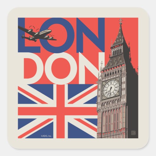 London Big Ben | Engeland Vierkante Sticker (Voorkant)