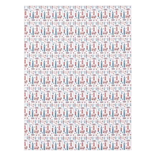 London Big Ben English Flag England pictogram Rect Tafelkleed (Voorkant)