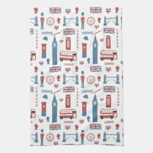 London Big Ben English Flag Kitchen Towel Theedoek