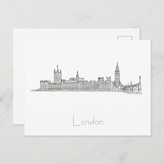 London Big Ben Great Britain Architecture Briefkaa Briefkaart (Voorkant / Achterkant)