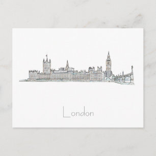 London Big Ben Great Britain Architecture Briefkaa Briefkaart