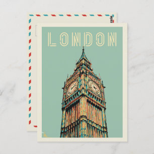 London Big Ben Illustration Briefkaart