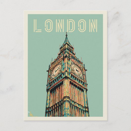 London Big Ben Illustration Briefkaart (Voorkant)