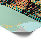 London Big Ben Illustration Briefkaart Poster (Hoek)