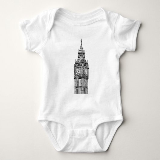 London Big Ben Illustration Romper (Voorkant)