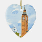 London Big Ben Keramisch Ornament (Rechts)