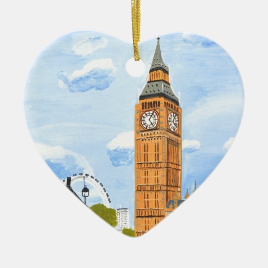 London Big Ben Keramisch Ornament (Voorkant)