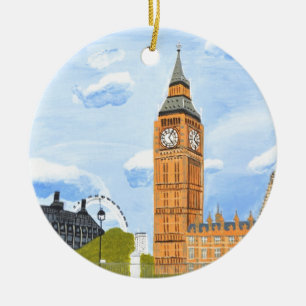 London Big Ben Keramisch Ornament