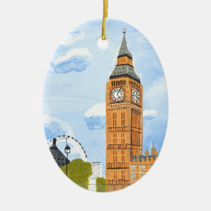 London Big Ben Keramisch Ornament