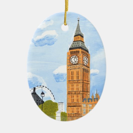 London Big Ben Keramisch Ornament (Voorkant)
