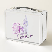 London Big Ben Lunch Box – Groot-Brittannië Metaal (Achterkant)
