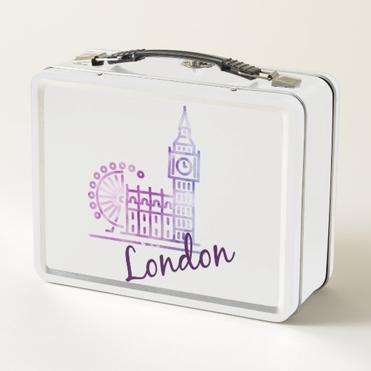 London Big Ben Lunch Box – Groot-Brittannië Metaal (Achterkant)