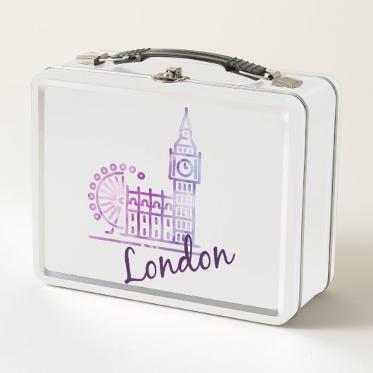 London Big Ben Lunch Box – Groot-Brittannië Metaal (Voorkant)