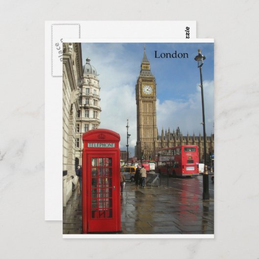London Big Ben Phone box (van St.K. Briefkaart (Voorkant / Achterkant)