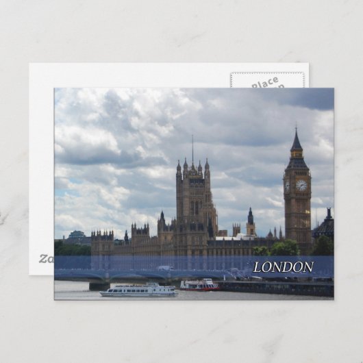 London Big Ben Post Kaart (Voorkant / Achterkant)
