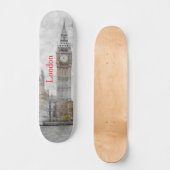 London Big Ben Skateboard – Urbane Straatstijl (Voorkant)