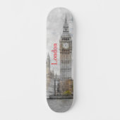London Big Ben Skateboard – Urbane Straatstijl (Voorkant)