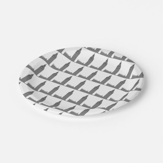 London Big Ben Theme Paper Borden Papieren Bordje (Gekanteld)