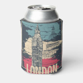 London Big Ben: Typografie Poster Blikjeskoeler (Blikje Achterkant)