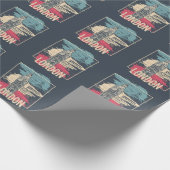 London Big Ben: Typografie Poster Cadeaupapier (Hoek)