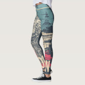 London Big Ben: Typografie Poster Leggings (Links)
