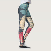 London Big Ben: Typografie Poster Leggings (Rechts)