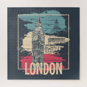 London Big Ben: Typografie Poster Legpuzzel