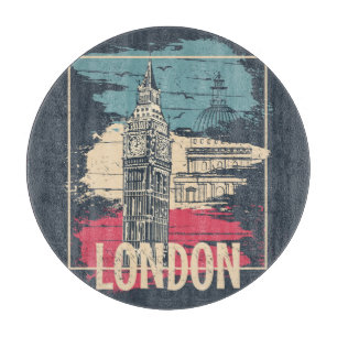 London Big Ben: Typografie Poster Snijplank