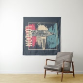 London Big Ben: Typografie Poster Wandkleed (In Situ (horizontaal))