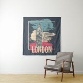 London Big Ben: Typografie Poster Wandkleed (In situ)
