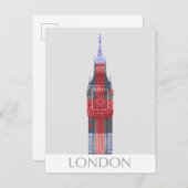 London Big Ben Union Jack Briefkaart (Voorkant / Achterkant)