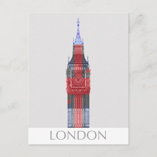London Big Ben Union Jack Briefkaart (Voorkant)