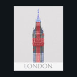 London Big Ben Union Jack Briefkaart<br><div class="desc">London Big Ben Union Jack van Fab Funky. Kenmerkt de beroemde Big Ben Kloktoren van Londen in rood,  wit,  blauw en grijs.</div>