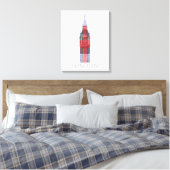 London Big Ben Union Jack Canvas Afdruk (Insitu (Slaapkamer))