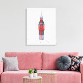 London Big Ben Union Jack Canvas Afdruk (Insitu (Woonkamer))
